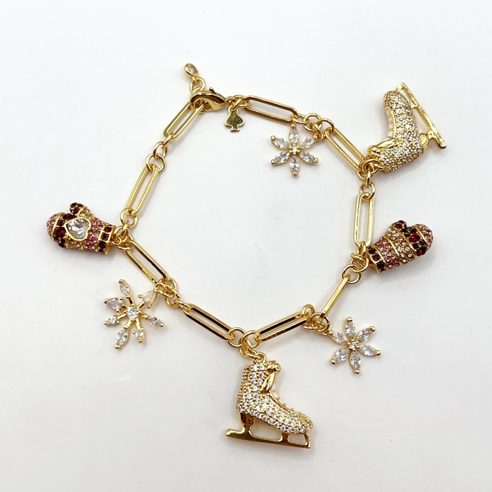 KS502-Kate Spade ice skate and mitten bracelet